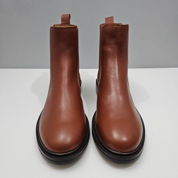 NEW Madewell The Benning Chelsea Ankle Bootie Size 8.5 Cinnamon Brown Leather - Picture 4 of 13